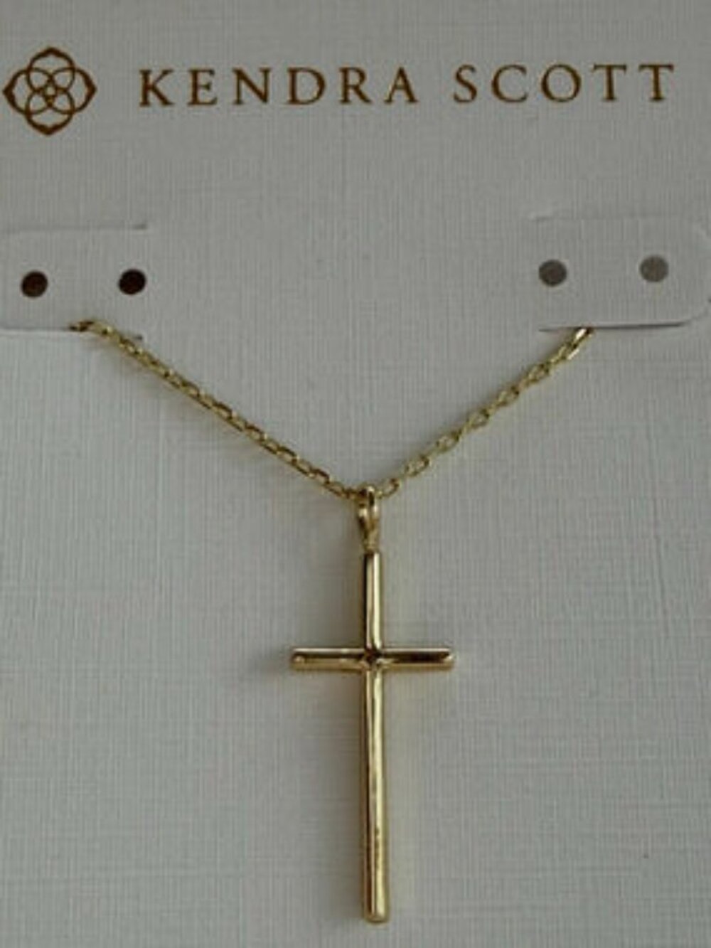 Kendra Scott Gold Cross Necklace - Picture 2 of 3